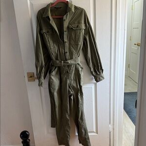Banana Republic Olive Green Utility Jumpsuit